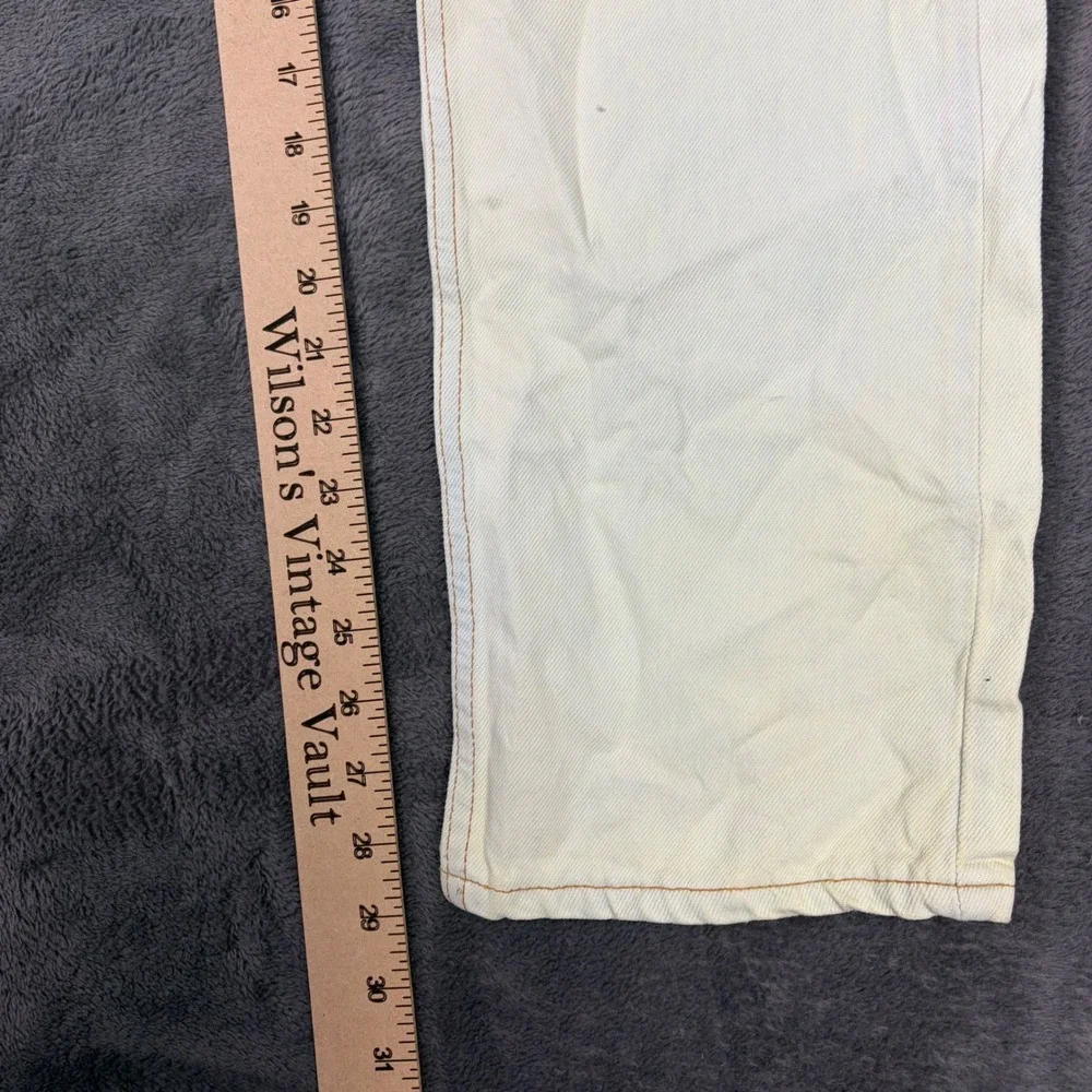 Vintage Levis Jeans Men 32x30 Yellow 501 Button Fly Straight Leg Made in USA 90s
